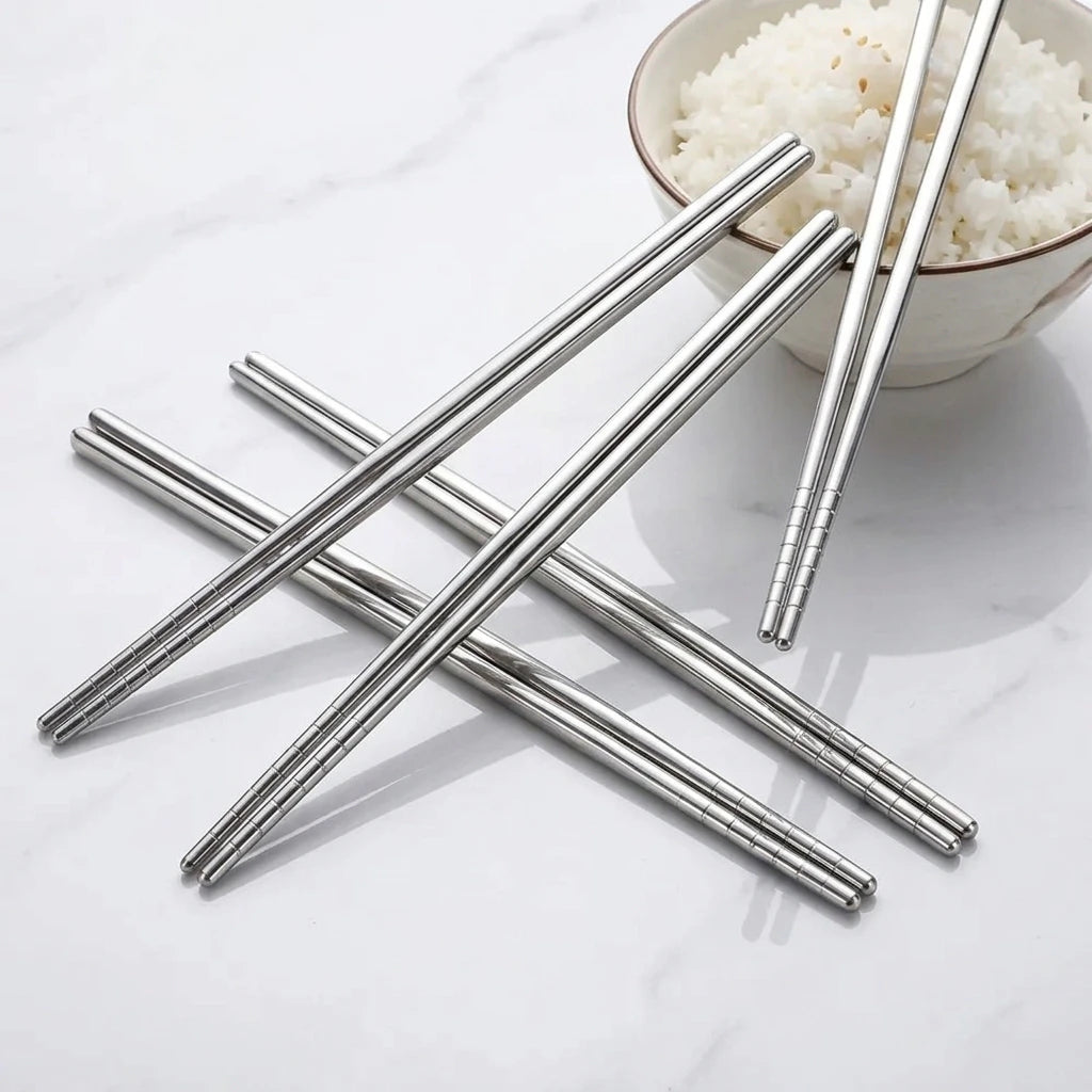 Elevate Your Plate: Sustainable Stainless Steel Chopsticks Set
