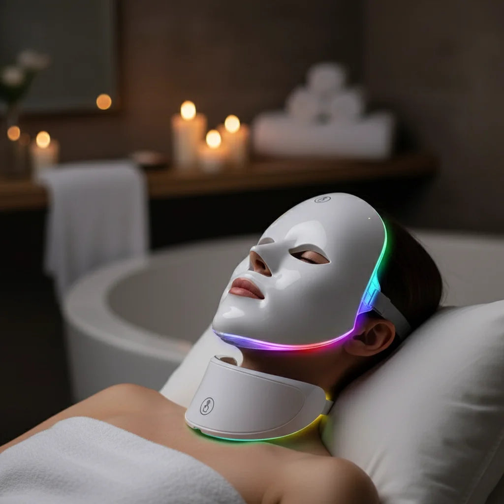 Defy Age, Define Your Glow: 7-Color LED Facial & Neck Mask