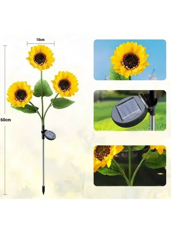 Eternal Bloom: Solar Sunflower Lamp - Your Garden's Everlasting Radiance!