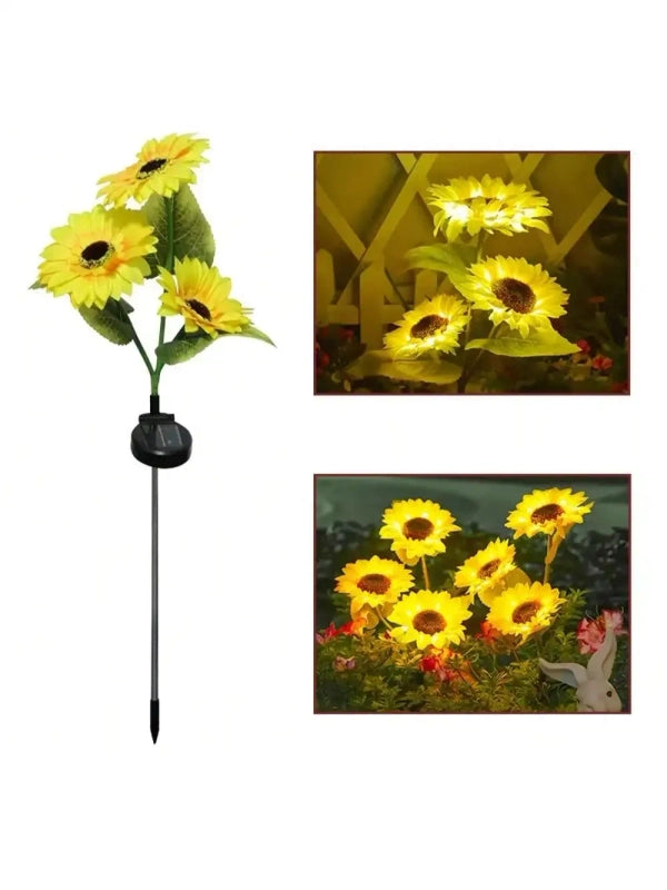Eternal Bloom: Solar Sunflower Lamp - Your Garden's Everlasting Radiance!