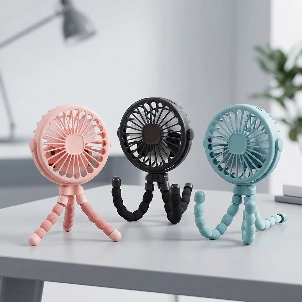 Octopus Mini Fan: Keep Baby Cool & Happy, Anywhere!