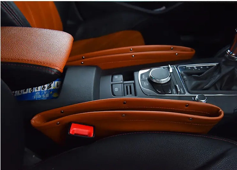 Elevate Your Ride: Premium Car Seat Gap Organizer & Trash Box