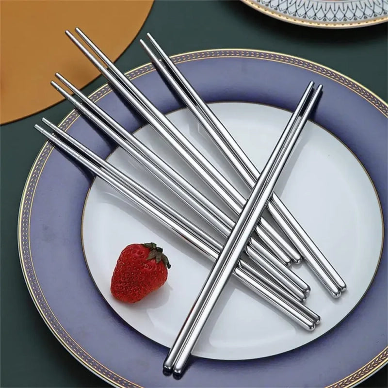 Elevate Your Plate: Sustainable Stainless Steel Chopsticks Set