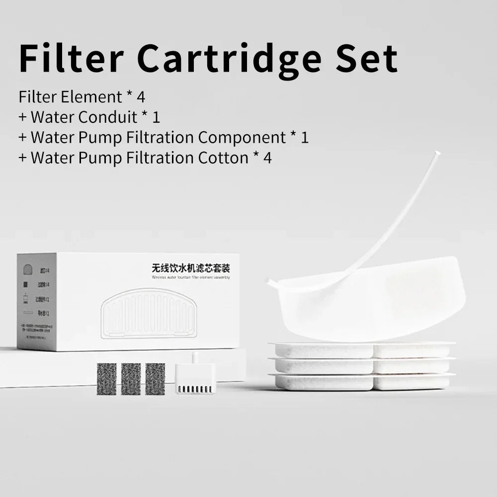 2.2L Cat Water Fountain Pet Wireless Water Dispenser Type-C Charging Smart Sensor Auto Recirculate Filter Mute Pet Water Drinker