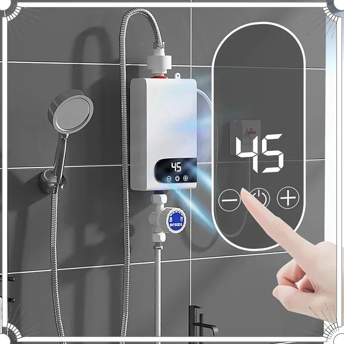 Portable Electric Heaters 220V 5500W Instant Water Heater for Bathroom Hot Water Shower and Home Kitchen Heating Machine