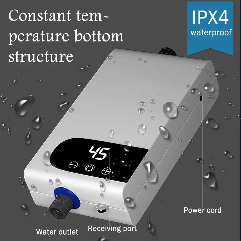 Portable Electric Heaters 220V 5500W Instant Water Heater for Bathroom Hot Water Shower and Home Kitchen Heating Machine