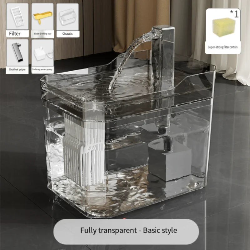 Cat Water Fountain Auto Filter USB Pet Drinking Dispenser Live Water Circulation Quiet Automatic Fountain for Cats and Small Pet