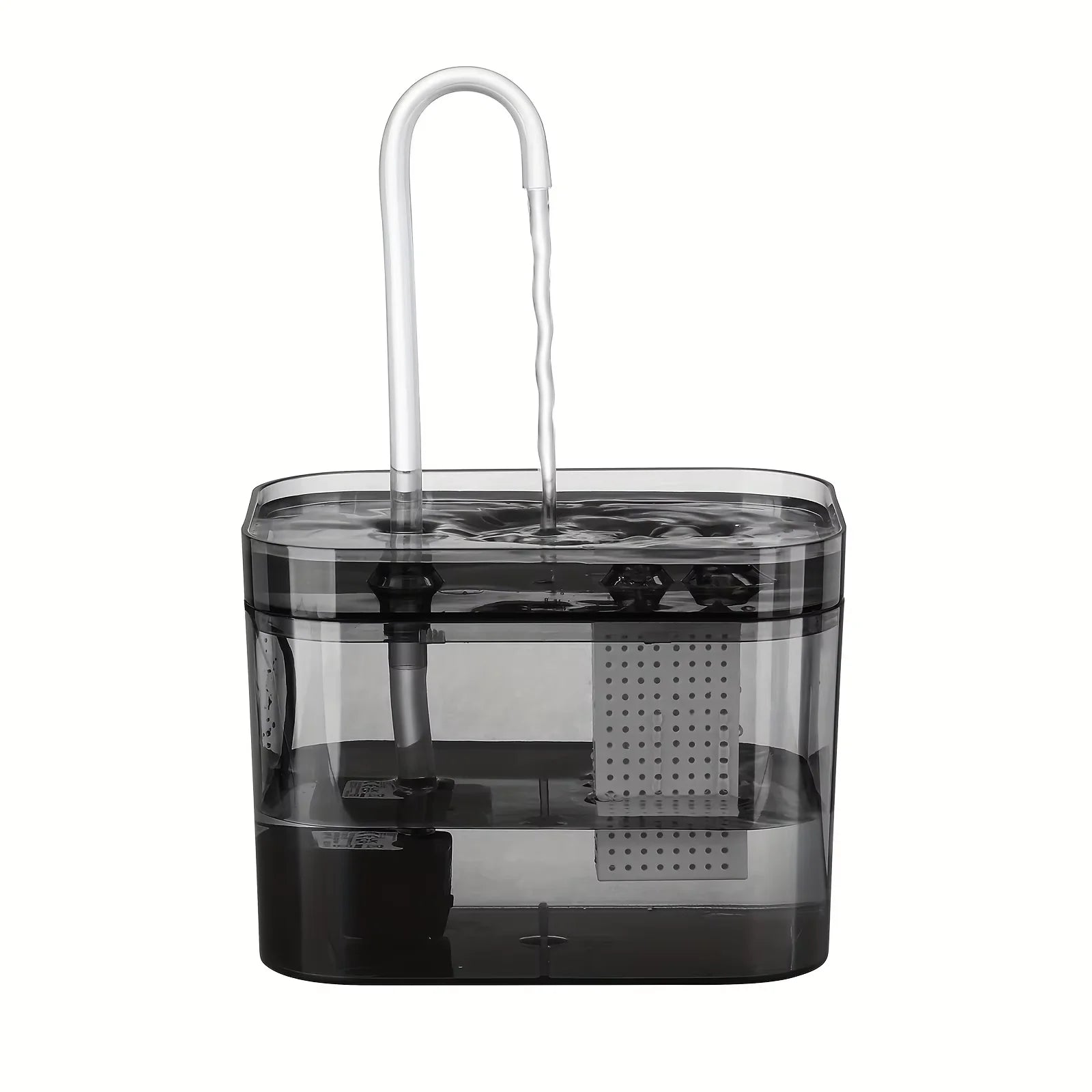 1.5L Pet Water Fountain for Cats Dogs Transparent Black  Anti-Dry Burning Electric  Circulating Water Dispenser with  Filter