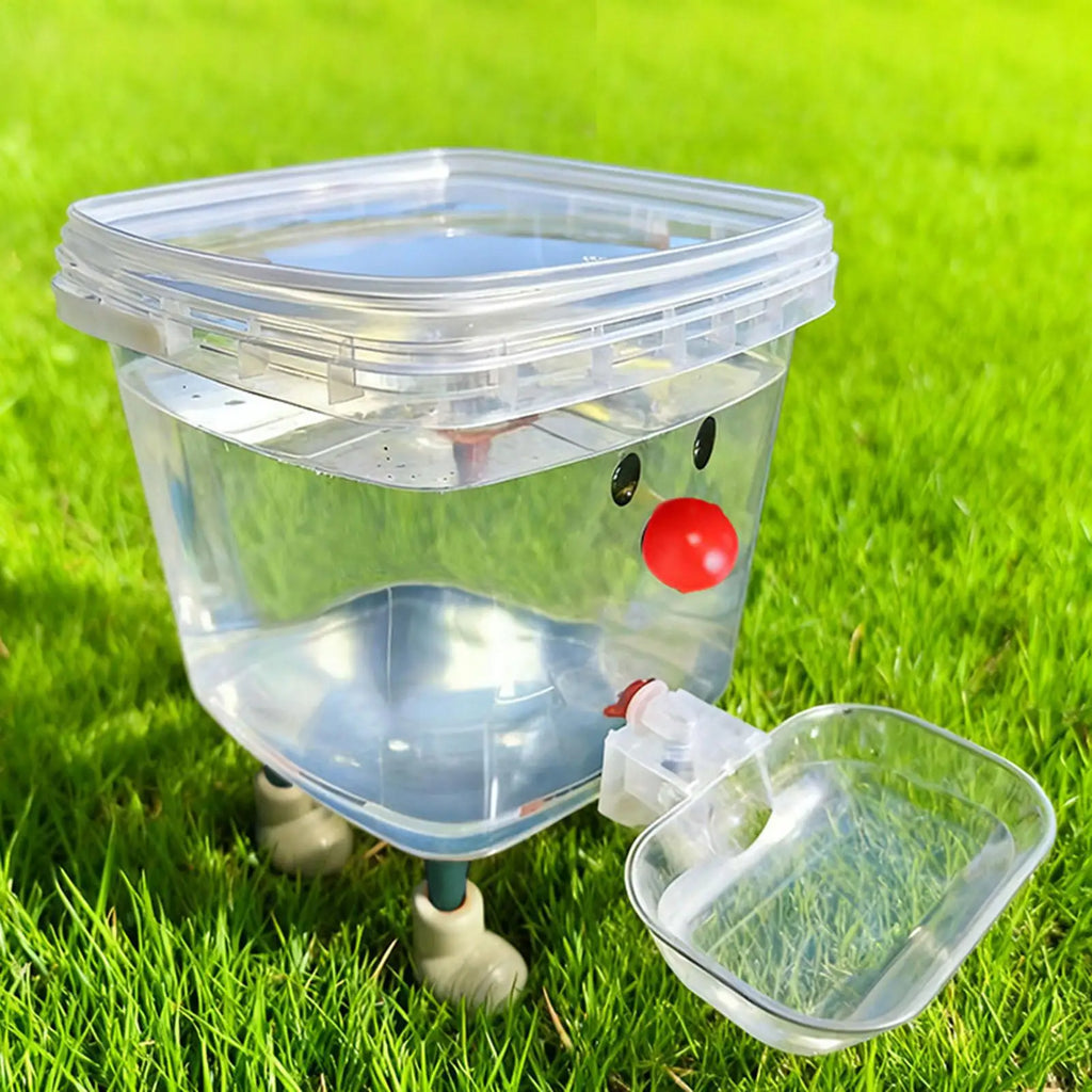 Automatic Pet Water Dispenser Smile Face Auto Cat Dog Fountain Bowl Cartoon Puppy Fountain Dispenser for Home Living Room