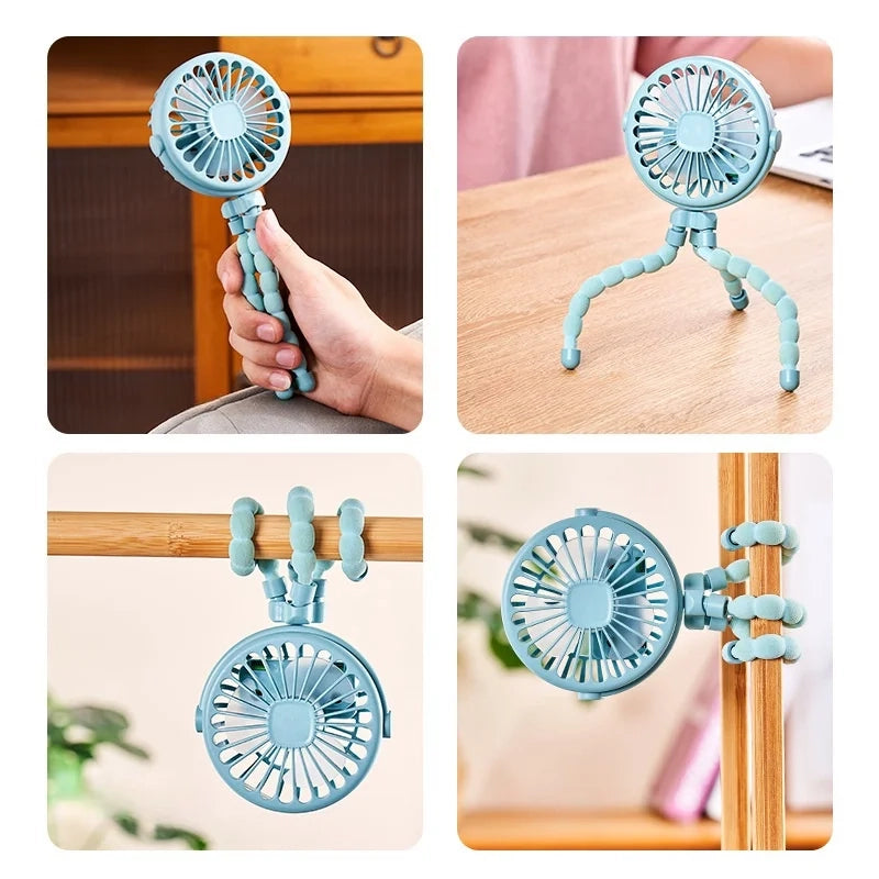 Octopus Mini Fan: Keep Baby Cool & Happy, Anywhere!