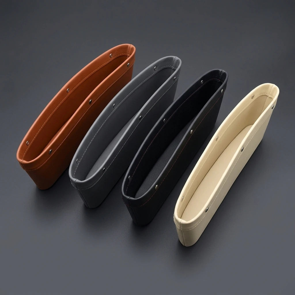 Elevate Your Ride: Premium Car Seat Gap Organizer & Trash Box