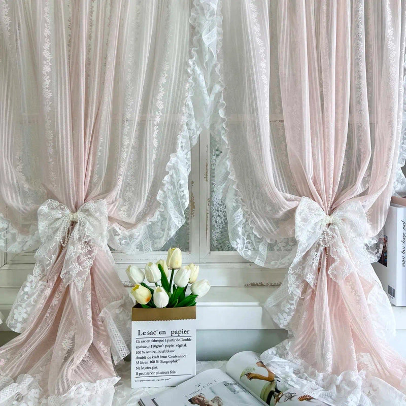 Vintage Ruffle Lace Curtains: Timeless Romance for Your Home
