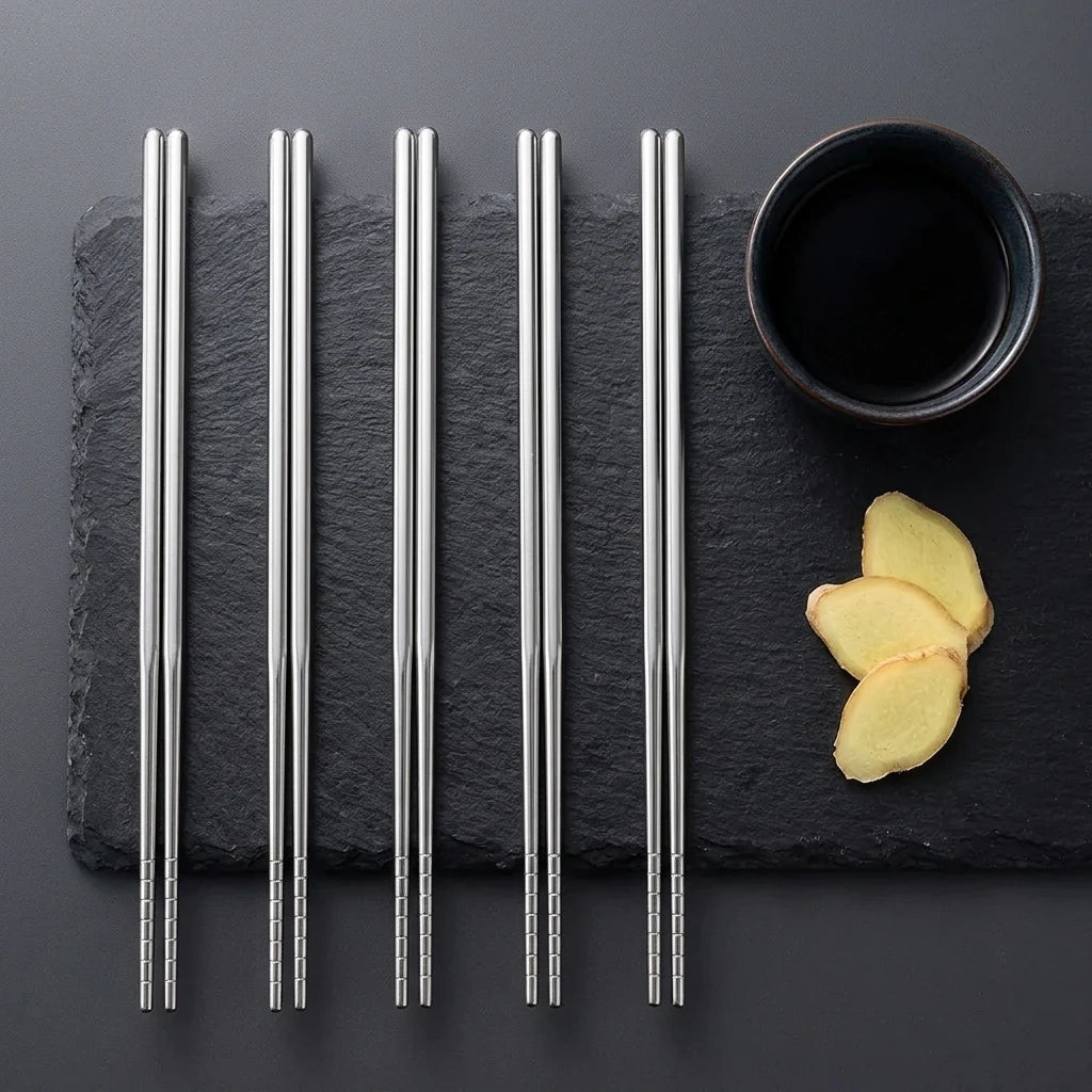 Elevate Your Plate: Sustainable Stainless Steel Chopsticks Set
